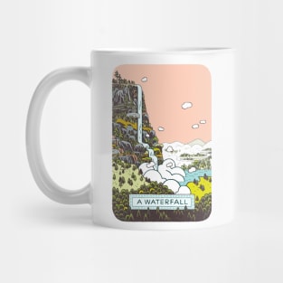 a waterfall Mug